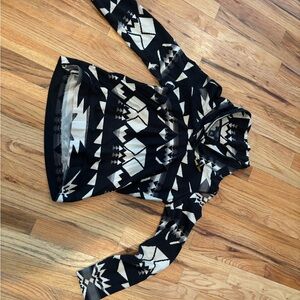 Geometric Black and White Sweater